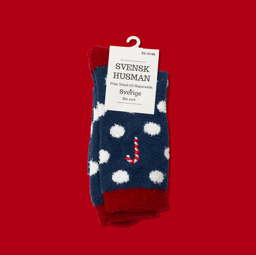 Fluffiga strumpor Polkagris