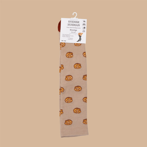 Stödstrumpor - Kanelbulle brun