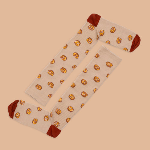 Stödstrumpor - Kanelbulle brun