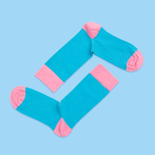 Strumpor - Rosa-turkos kontrast