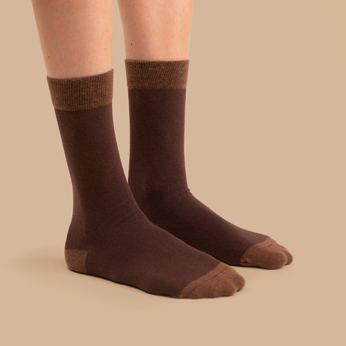 Socks - Brown-Contrast