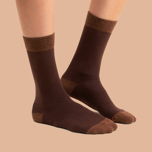 Socks - Brown-Contrast