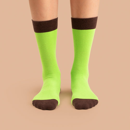 Socks - Green-brown contrast