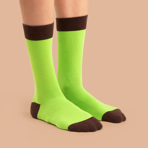 Socks - Green-brown contrast