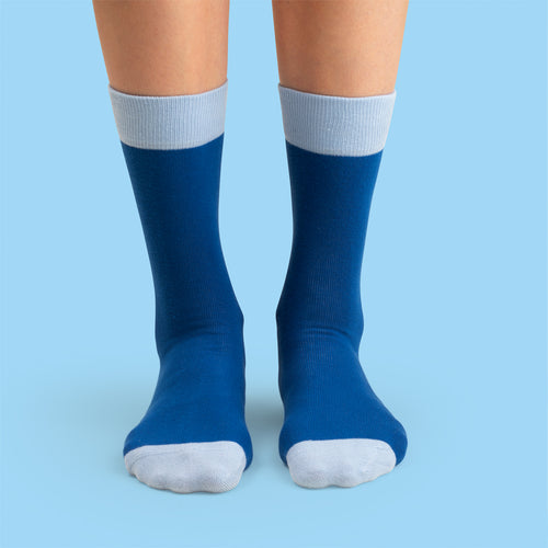 Socks - Blue-light blue contrast