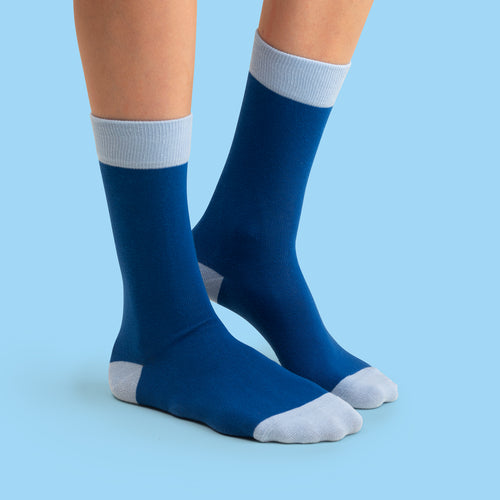 Socks - Blue-light blue contrast
