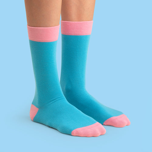 Socks - Pink-turquoise contrast