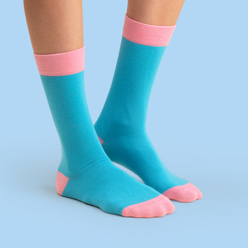 Socks - Pink-turquoise contrast