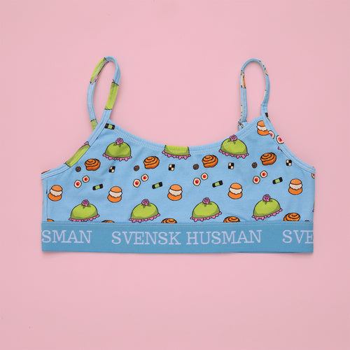 BH Topp - FIKA Mönster - Baby blå - Svenskhusman