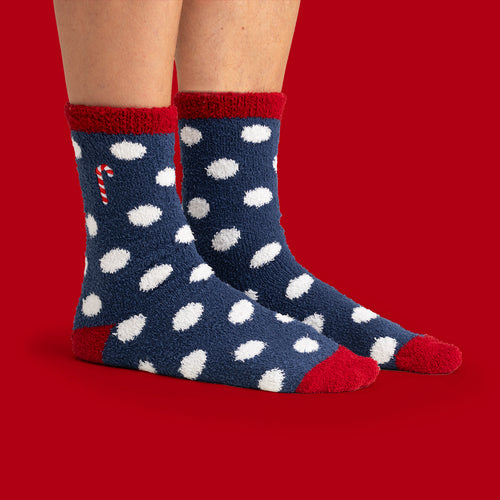 Fluffy socks Candy cane