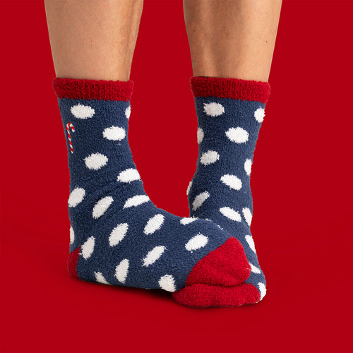 Fluffy socks Candy cane