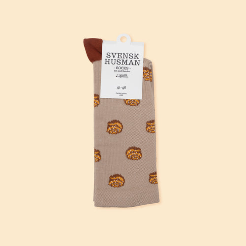 Strumpor med stöd - Kanelbulle brun