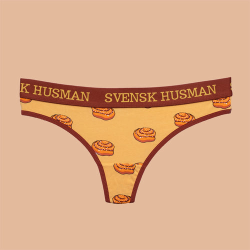 Stringtrosor Thong -  Kanelbulle brun
