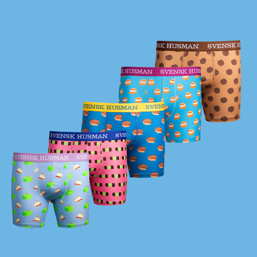 Boxerkalsonger Boxer 5-pack - Fikafavoriter - Svenskhusman