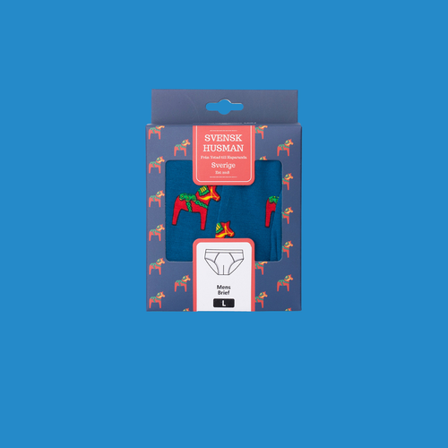 Herr Brief - Dalahäst blå