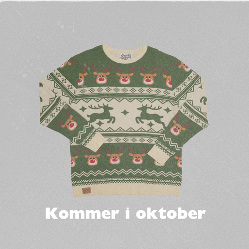 Jultröja - Renar grön - Herr