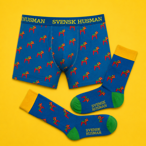 Dalahäst - Set boxer & strumpor