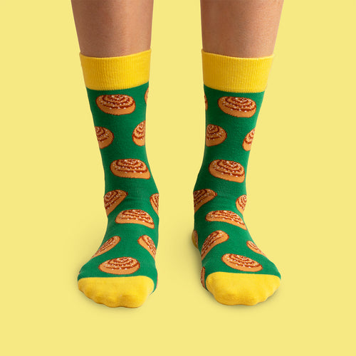 Strumpor - Kanelbulle grön
