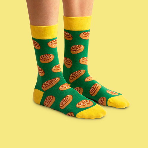 Strumpor - Kanelbulle grön