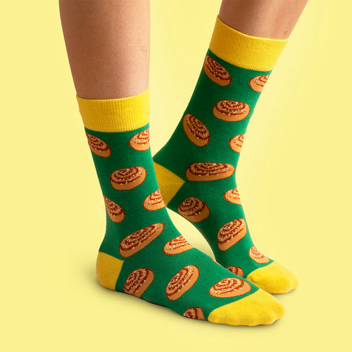 Strumpor - Kanelbulle grön