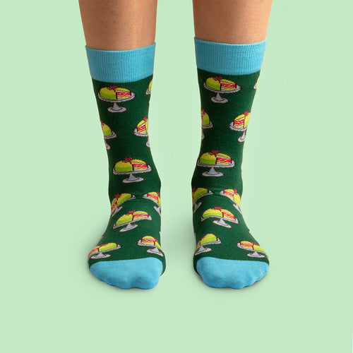 Strumpor - Princesstårta grön