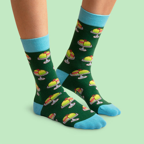 Strumpor - Princesstårta grön