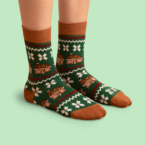 Strumpor - Retro pepparkakshus
