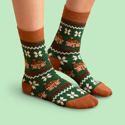 Strumpor - Retro pepparkakshus
