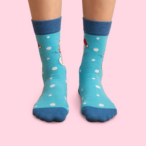 Socken - Snögubbe