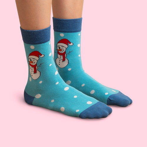 Socken - Snögubbe