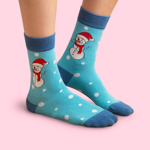Socken - Snögubbe