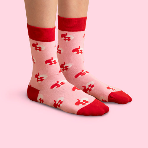 Socken - Julhjärtan