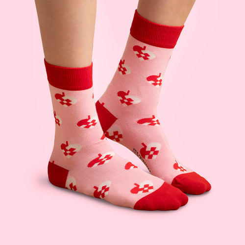 Socken - Julhjärtan