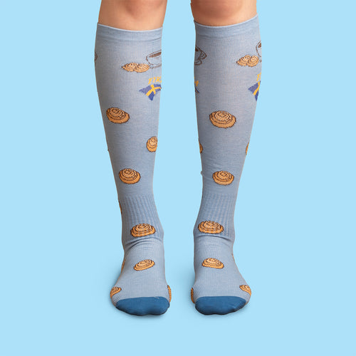 Stödstrumpor - Kanelbulle fika