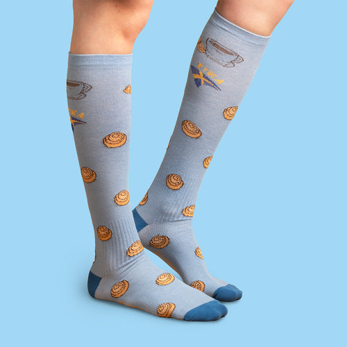 Stödstrumpor - Kanelbulle fika