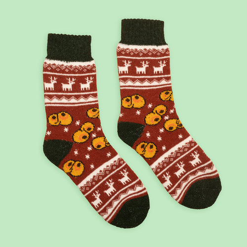 Socka - Ull retro lussebulle