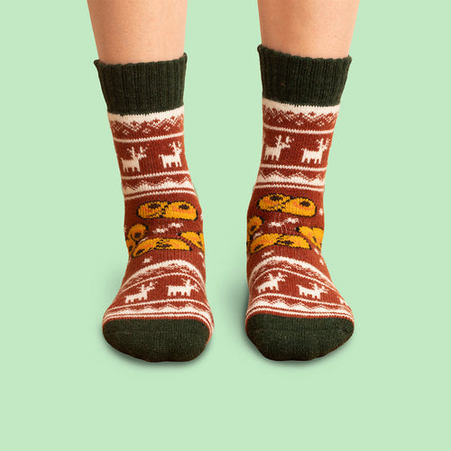Socka - Ull retro lussebulle