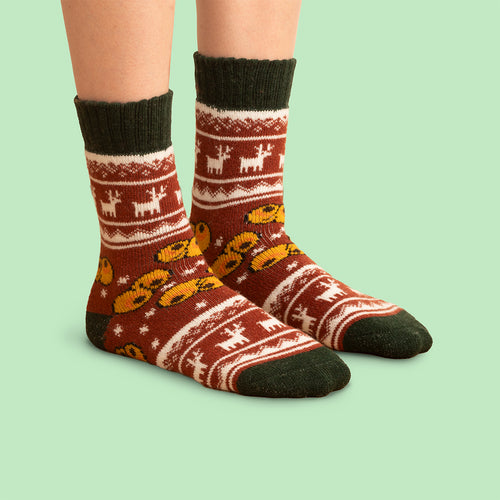 Socka - Ull retro lussebulle