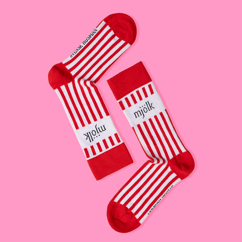 Strumpor - Röd mjölk