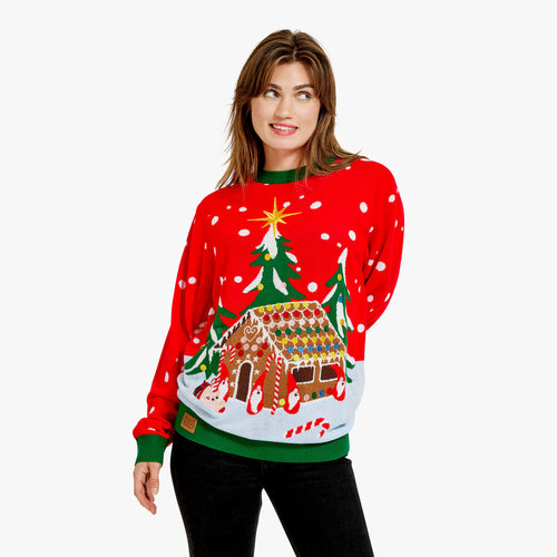 Christmas Sweater - Gingerbread House - Women