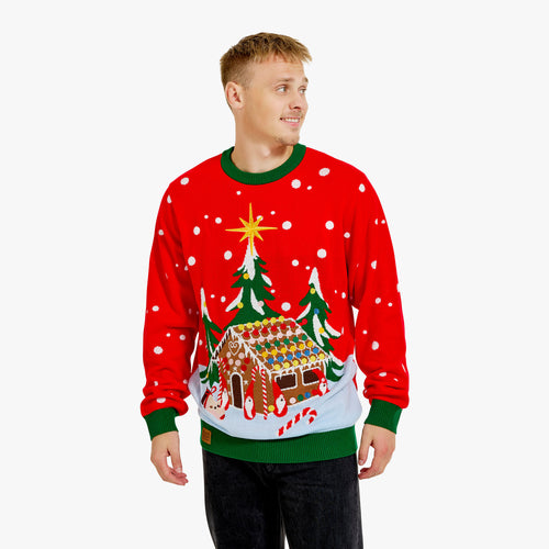 Christmas Sweater - Gingerbread House - Men